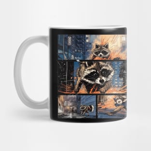 Street Cats need your Support - Vintage Raccoon Comic Cartoon Sticker T-shirt Mug